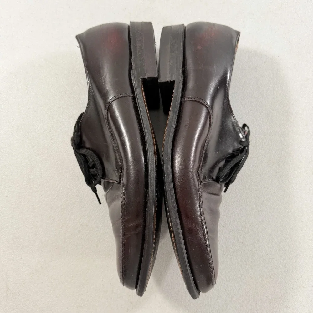 Vintage Velvet-EEZ‎ Mens Brown Leather Derby Dress Shoes Goodyear Size 8.5 D USA